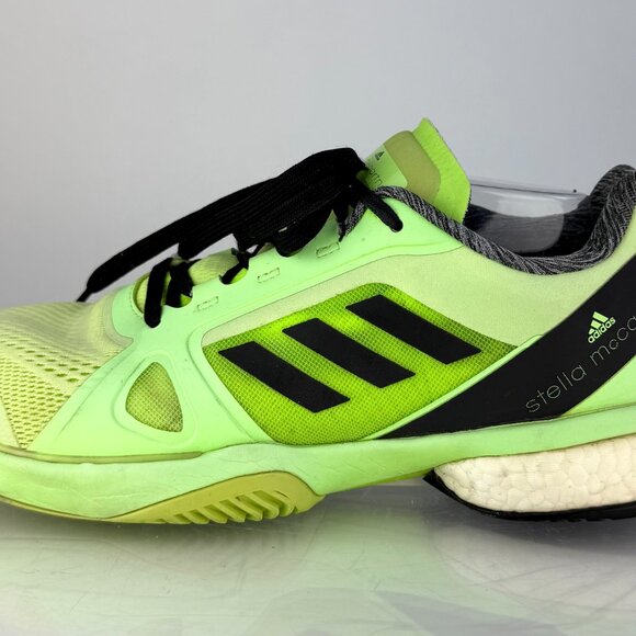 Adidas by Stella McCartney Stella Court Tennis Shoes Signal Neon Green Boost10.5 - Picture 3 of 11